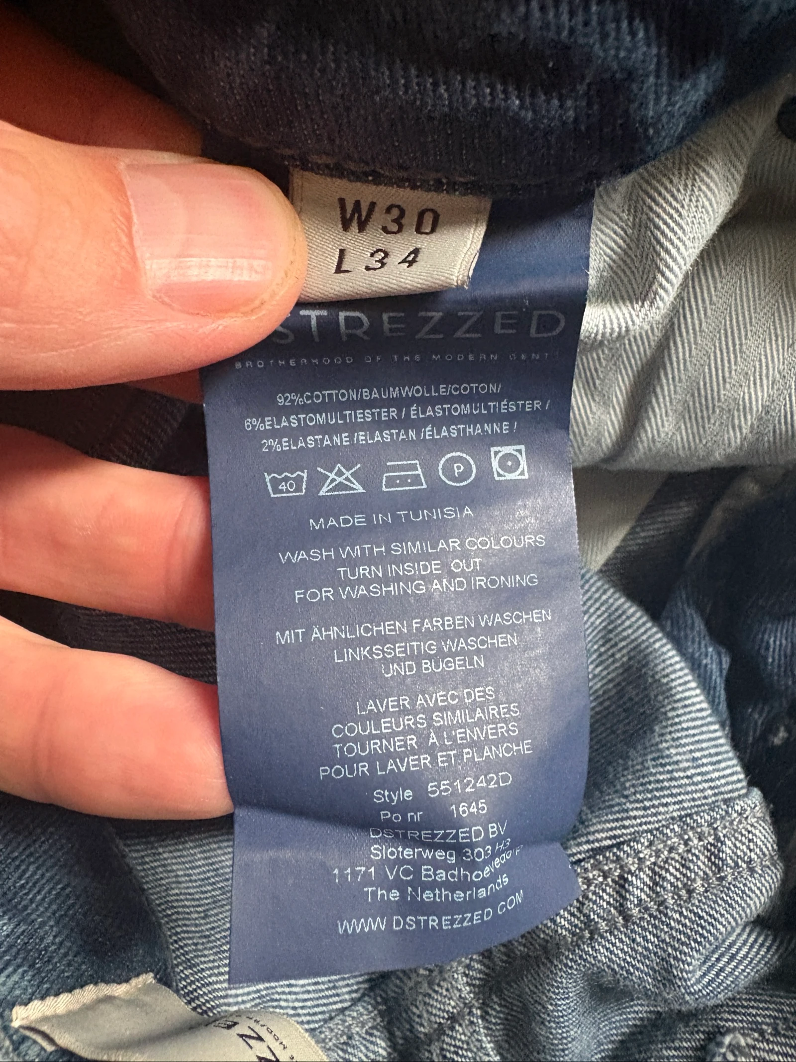 Jeans masculino Dstrezzed Sir B Tapered Fit - Candiani Denim - W30 L34 – photo 12